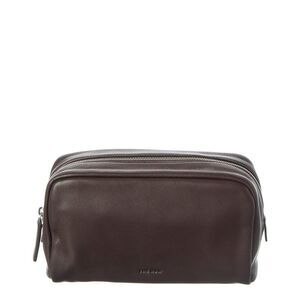 The Row Leather Clutch, Black